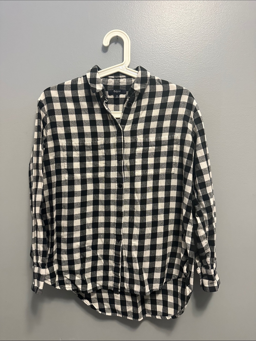 Madewell Black & White Gingham Button-Down Shirt